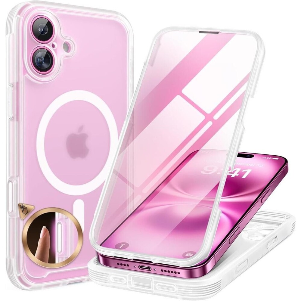 Miracase for iPhone 16 Case 6.1'', Full-Body Bumper Case Matte Clear